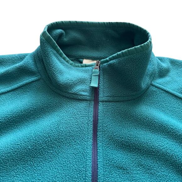 L.L. Bean Jacket Women Large Petite Green Full Zip Fleece Outdoor Hiking Pockets - Picture 6 of 16